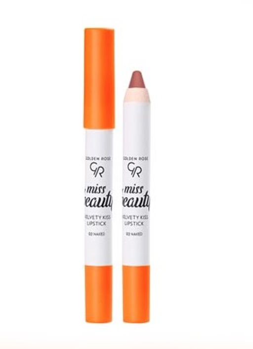 Golden Rose Помада-карандаш для губ MISS BEAUTY VELVETY KISS тон 02 нюд