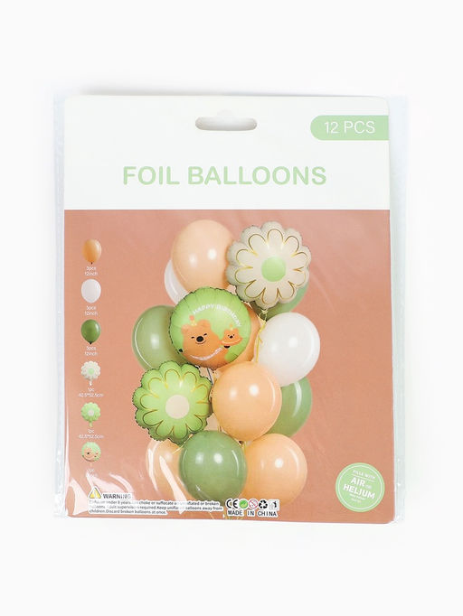 Воздушные шары "Капибара с ромашкой" фольга, латекс, набор 12 штук