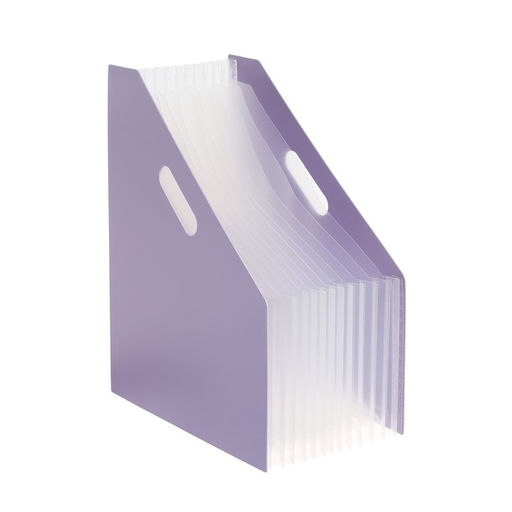 Лоток для бумаг Calligrata, А4, вертикальный, пластиковый, 12 отделений, фиолетовый