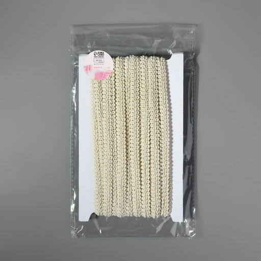 Цена за 2 шт. Тесьма декоративная «Шанель», 10 мм, 10±1 м, бежевая