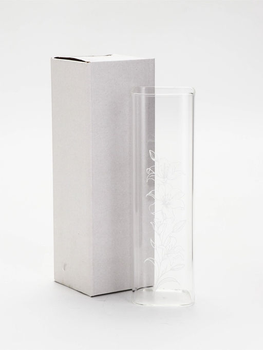 Ваза стеклянная для цветов, 6×20 см, 530 мл