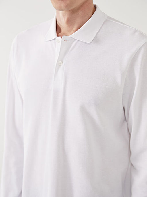 Polo Yaka Uzun Kollu Pike Erkek Ti??rt