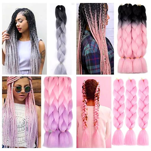 Канекалон однотонный 60 см (SF-6079) фукси №А18 - No name фото 3