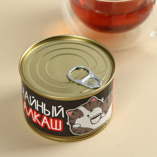 Чай чёрный в консервной банке Чайный алкаш с чабрецом, 20 г. - Фабрика счастья фото 4