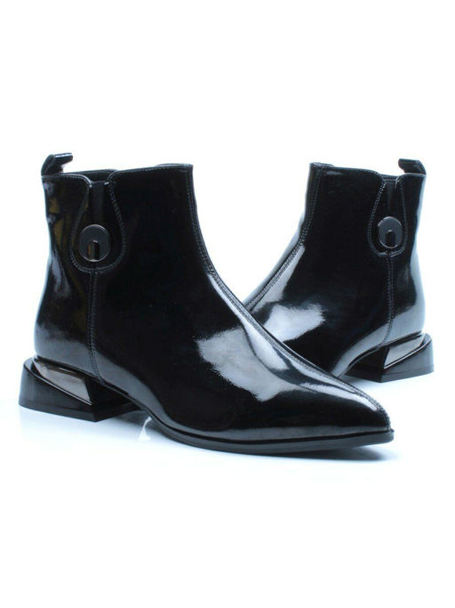 01-PCG265-1 BLACK Ботинки демисезонные женские (натуральная кожа, байка) - Фабричный китай фото 13