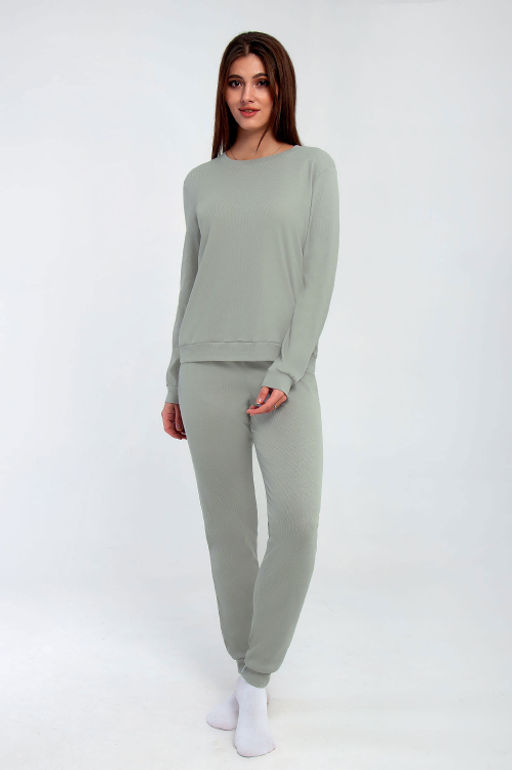 Арт. 10806/3 Пижама с брюками 42-50 (5 шт) Цвет:верх-полынь,низ-полынь