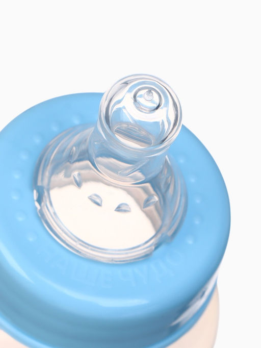 Бутылочка для кормления M&B, классическое горло, от 0 мес., 150 мл., голубой