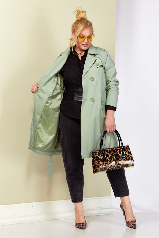 Плащ SHETTI 2187 фисташка