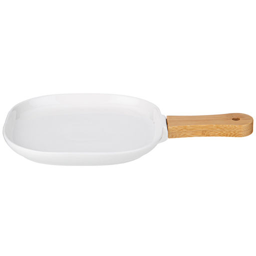 Тарелка Lefard Native с деревянной ручкой квадратная 28,5 × 18,5 × 2,3 см  фото 3