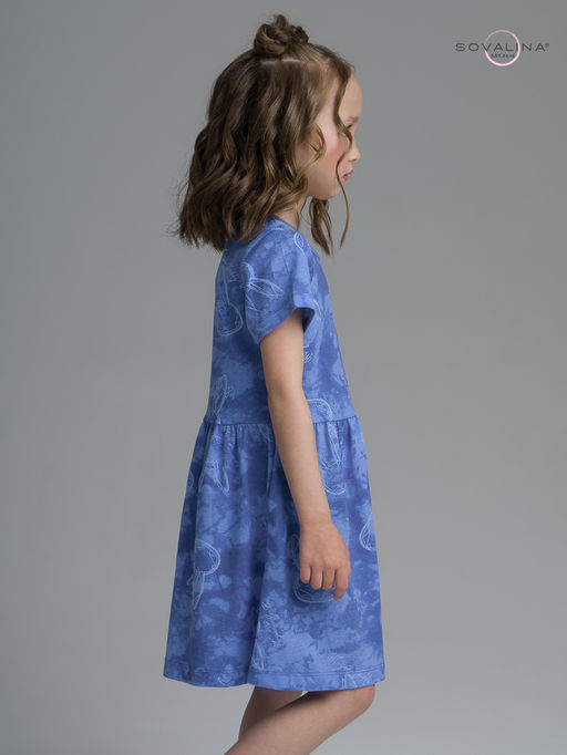 Платье Лето зайцы варенка синий - Sovalina фото 14
