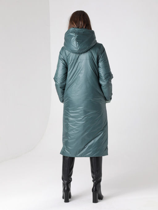 Еврозима! 24322 Пальто дем. зеленый - Dizzyway фото 5