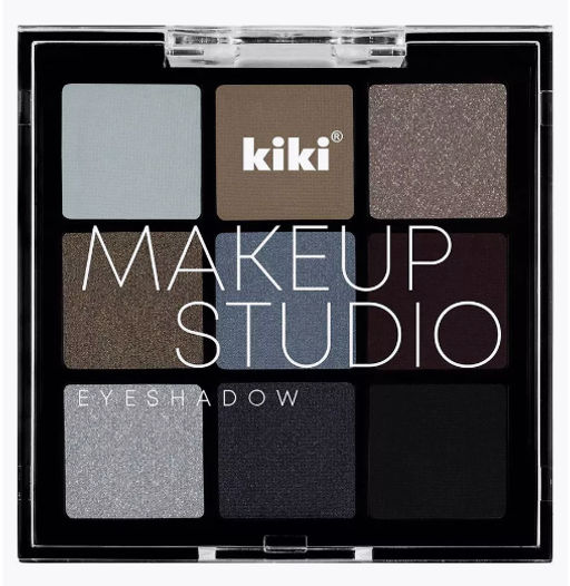 KIKI Тени д/век 9-ти цветные MAKEUP STUDIO EYESHADOW 201 Smoky eyes