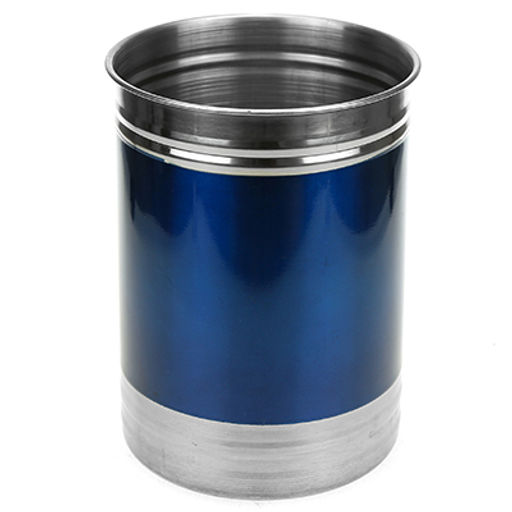 Банка для сыпучих продуктов из нержавеющей стали 1,8л, д12,5см, h17см, крышка пластмассовая с пароотводом, цветной корпус, синий, в коробке (Китай) - Домашняя мода фото 2