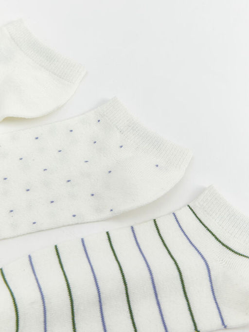 ?i?ekli Kad?n Patik ?orap 5li