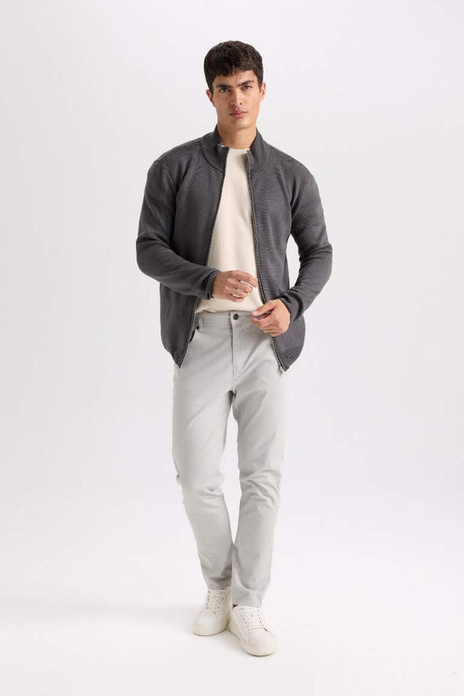 Yazl?k Gabardin Chino Kanvas Pantolon Slim Fit Dar Kesim Dar Paca Cepli - Defacto фото 2