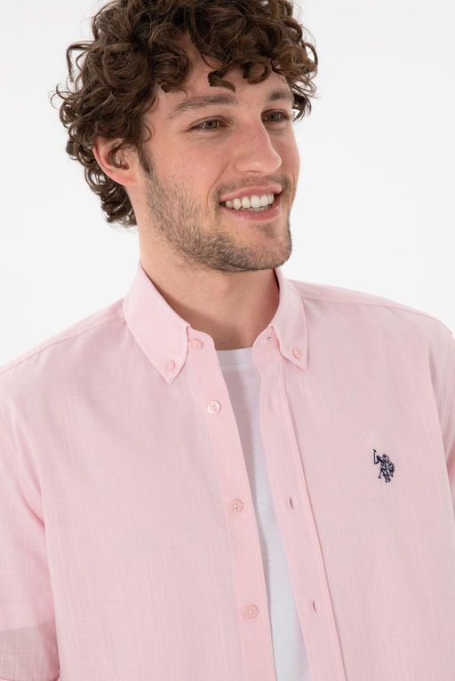 Erkek A__k Pembe Uzun Kollu Basic G_mlek Sepette S_rpriz _ndirim - U.s. polo assn фото 3