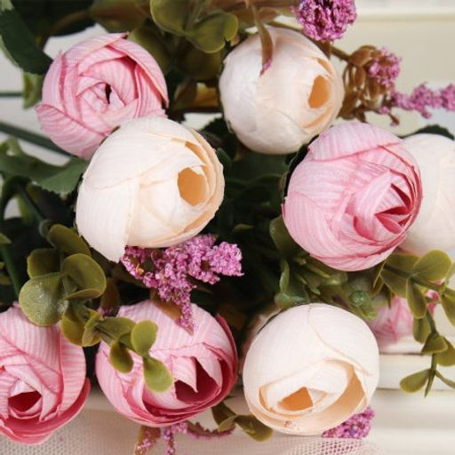 Цветок искусственный 30 см / OH081318 /уп 150/900/ (Бежевый с розовым ) - Галеонтрейд фото 7