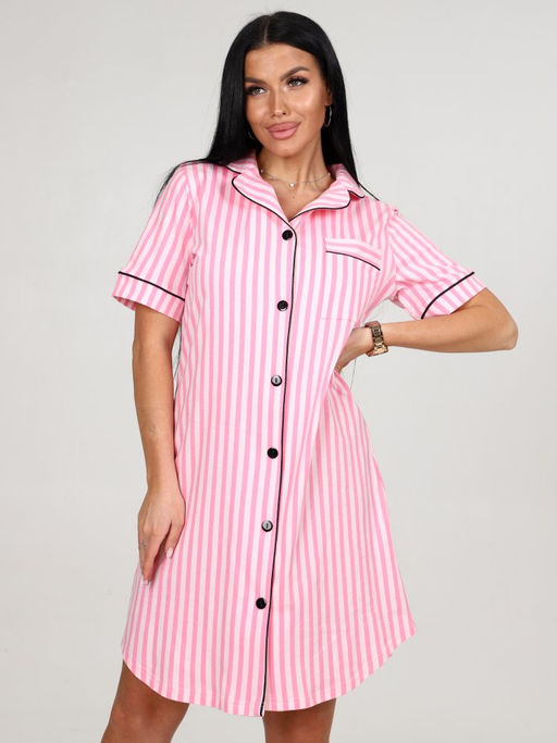 5-Х ЖЕНСКИЙ ХАЛАТ (Малиновая полоса) - А-дина фото 2