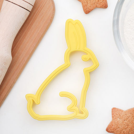Форма для печенья «Зайчик», вырубка, штамп, пластик, МИКС