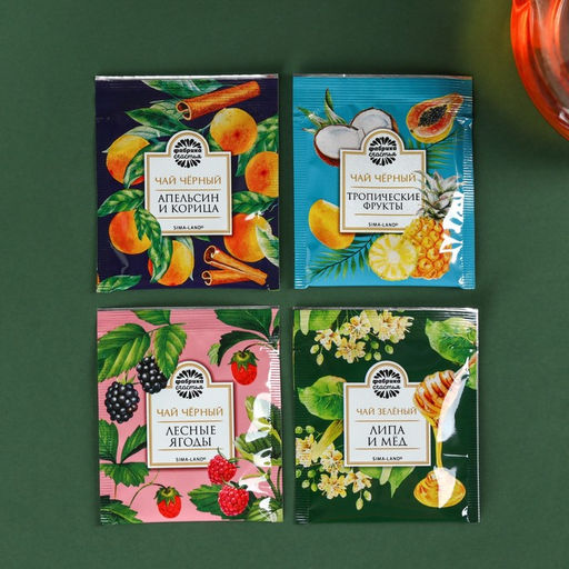 Чай подарочный «Настоящему мужчине», весовой чай 40 г (2 шт. × 20 г)., чай в пакетиках 21.6 (12 шт. × 1.8 г).