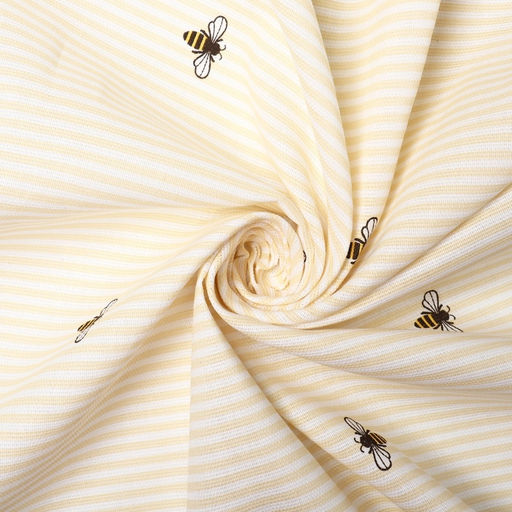 Шторы для кухни Доляна «Пчёлки», 150×180 см - 2 шт., рогожка 164 г/м², 100% хлопок