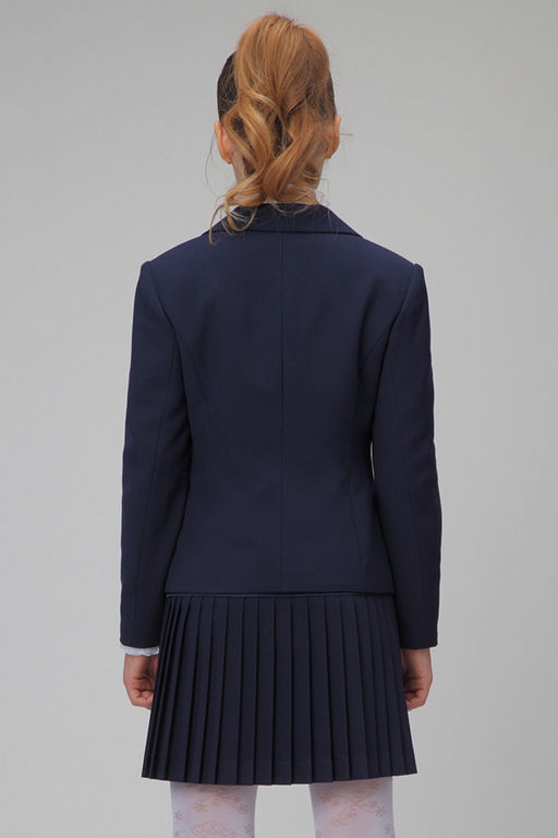 Синий школьный жакет для девочки Инфанта, модель 0701 фото 4