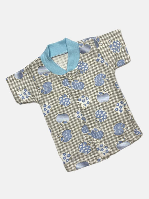 Кофта супрем с коротким рукавом, арт.C-KF125-SU, голубой яблоки