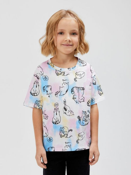 ACOOLA / Футболка детская для девочек Mara набивка  фото 6