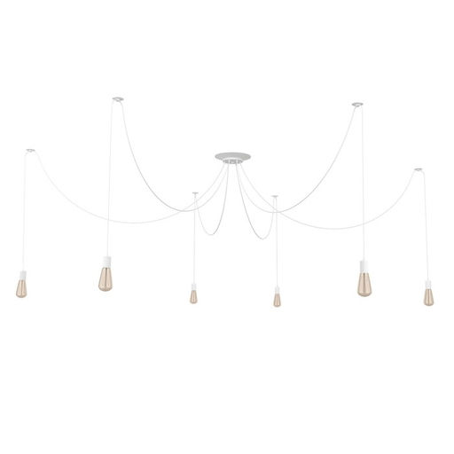 Светильник BayerLux «Скин паук», 6×40 Вт, E27, 30×30×20-150 см, белый