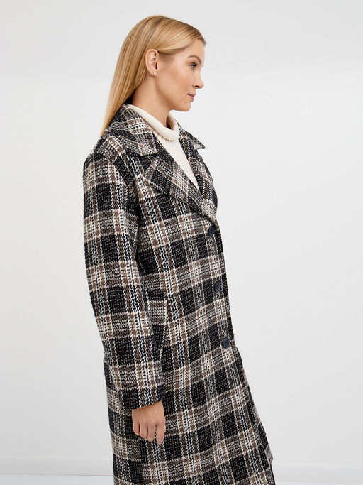 Пальто женское из шерсти в клетку - Glenfield фото 7