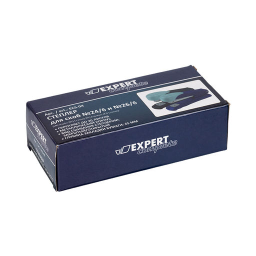 Expert Complete Степлер для скоб, металлический № 24/6 ECS-04 12 шт. до 20 листов 01 - черный/black