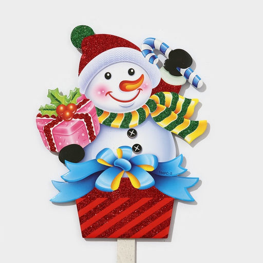 Новогодний топпер декоративный Снеговик, 22,5х70,5 см - Simaland фото 4