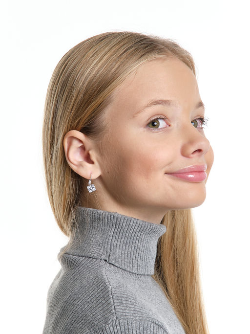 Серьги PR3867 серебро - Mini maxi фото 2