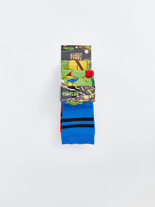 Ninja Kaplumba?alar Bask?l? Erkek Soket ?orap 5li - Waikiki фото 3