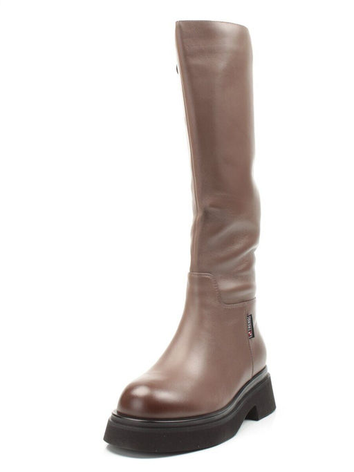 02-FG678-2BM BROWN Сапоги зимние женские (натуральная кожа, натуральный мех (еврозима))