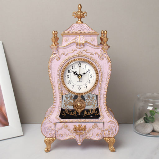 Часы настольные 28 см розовые / 63317H /уп 18/ музыкальные - Галеонтрейд фото 2