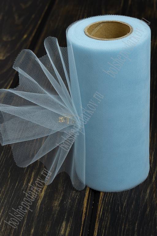 Фатин в шпульках 15 см*25 ярд (SF-603) светло-голубой №30