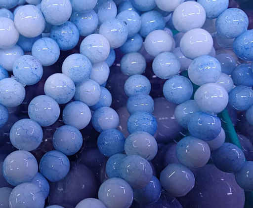 Браслет из камня 10мм Небесно-голубой агат символ любви и гармонии 8mm