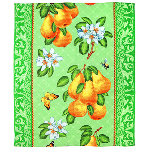 Полотенце кухонное вафельное 50х60см "Дюшес, зеленый", 176гр/м2, "Домашняя мода" (Россия)