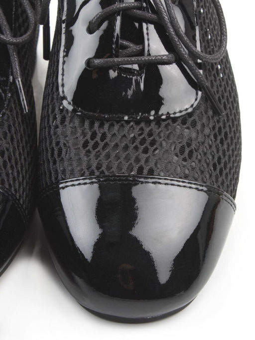 03-H17C-30AG BLACK Полуботинки женские (натуральная кожа)