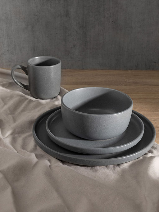 Тарелка плоская D21,5 серый керамика