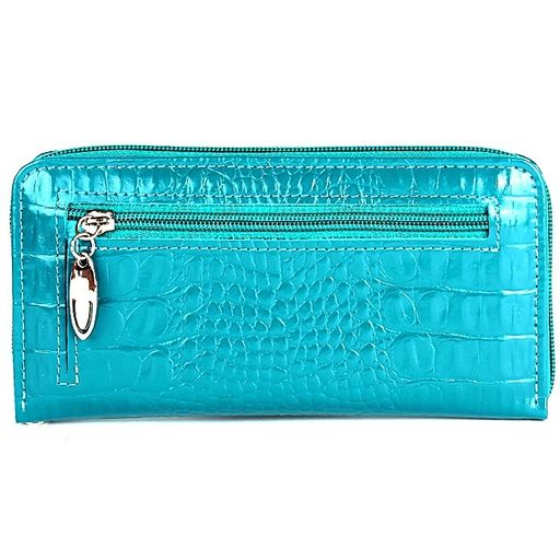 Портмоне женское Cayman-405К н/к, 3 отд, 11 карм, на молнии, бирюза кайман (72) 153232  фото 2