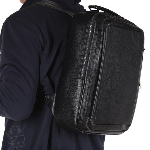 Рюкзак мужской кожаный 131419-149H black Heanbag