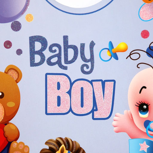 Украшение на гендер пати «Подвеска Baby Boy», 28.5×24.5 см, голубое