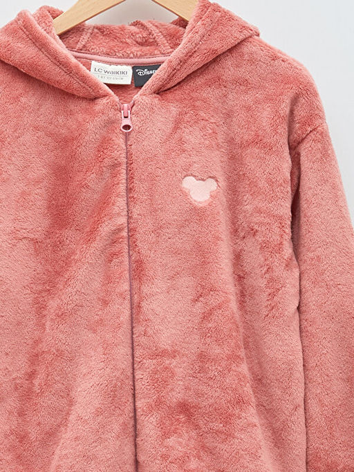 Kap??onlu Mickey Mouse Nak??l? Uzun Kollu K?z ?ocuk Fermuarl? Sweatshirt - Waikiki фото 3