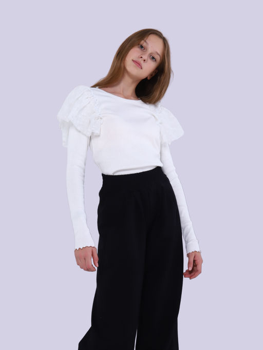 Лонгслив "Мотылёк" молоко