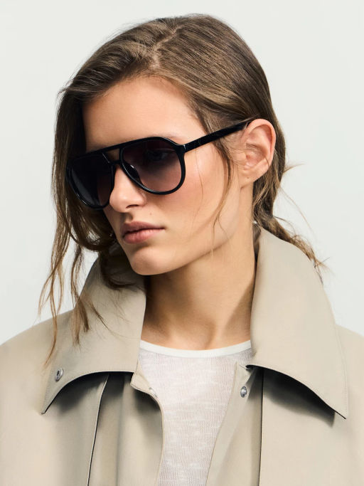 Солнцезащитные очки в пластиковой оправе / Zarina  фото 4