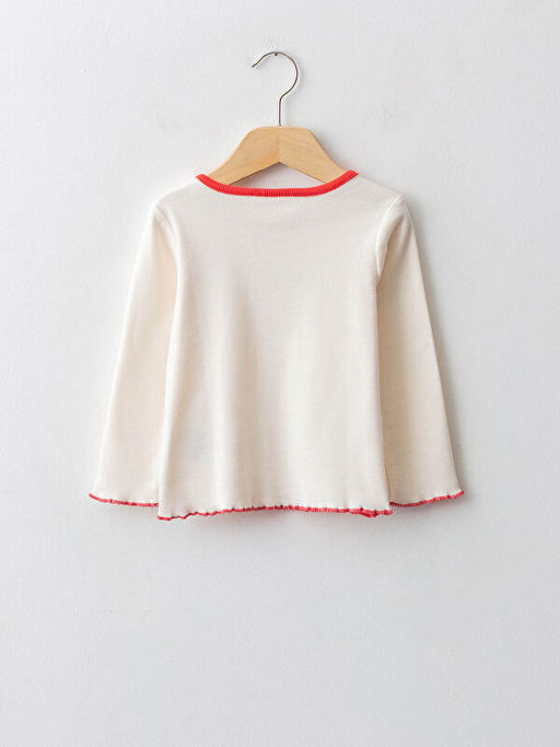 Bisiklet Yaka Uzun Kollu Hello Kitty Bask?l? K?z Bebek Ti??rt - Waikiki фото 2