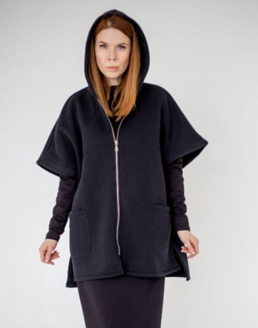 Толстовка-кейп С НАЧЁСОМ футер 3х нитка