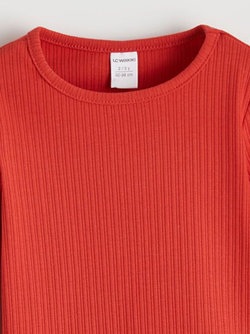 Bisiklet Yaka Fitilli F?rf?rl? K?z ?ocuk Ti??rt